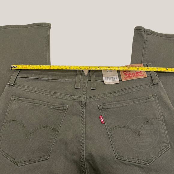 Levi’s 315 Shaping Wide Leg Jeans 30x32 | Olive Twill High Rise NWT, New Gift - Picture 6 of 9